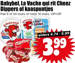 Dirk Babybel, La Vache qui rit Cheez Dippers of kaaspuntjes aanbieding
