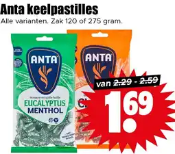 Dirk Anta keelpastilles aanbieding