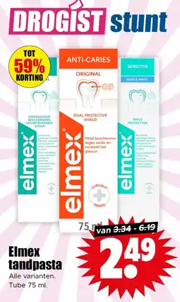 Dirk Elmex tandpasta aanbieding