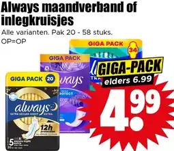 Dirk Always maandverband of inlegkruisjes aanbieding