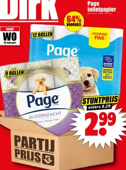 Dirk Page toiletpapier aanbieding