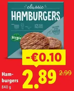 Lidl Hamburgers aanbieding