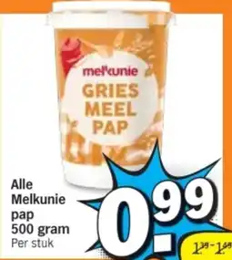 Albert Heijn Alle Melkunie pap aanbieding