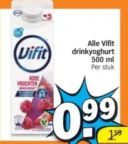 Albert Heijn Alle Vifit drinkyoghurt aanbieding