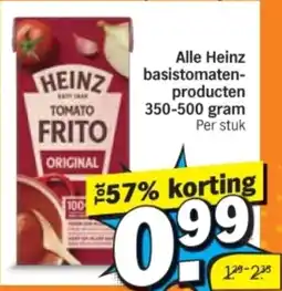 Albert Heijn Alle Heinz basis tomatenproducten aanbieding