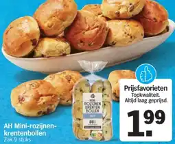 Albert Heijn AH Mini-rozijnen- krentenbollen aanbieding
