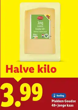Lidl Plakken Goudse 48+ jonge kaas aanbieding