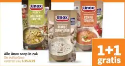 Albert Heijn Alle Unox soep in zak aanbieding