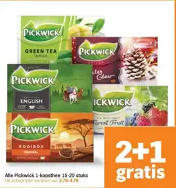 Albert Heijn Alle Pickwick 1-kopsthee aanbieding