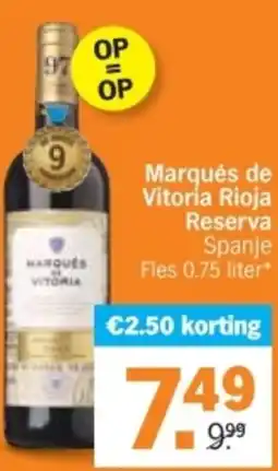 Albert Heijn Marqués de Vitoria Rioja Reserva aanbieding