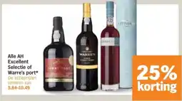 Albert Heijn Alle AH Excellent Selectie of Warre's port aanbieding