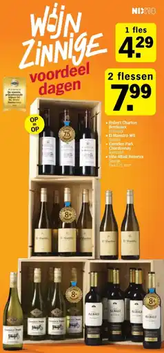 Albert Heijn Robert Charton Bordeaux, El Maestro Wit, Camden Park Chardonnay of Viña Albali Reserva aanbieding