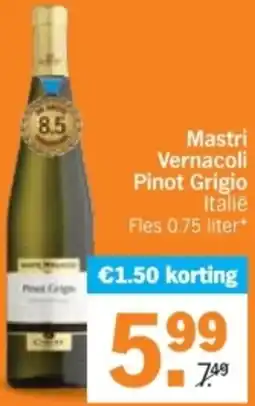 Albert Heijn Mastri Vernacoli Pinot Grigio aanbieding