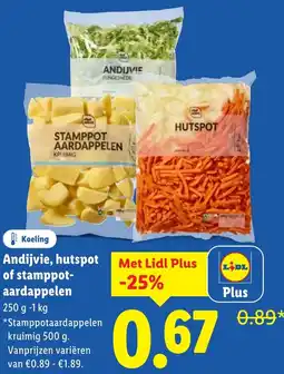 Lidl Andijvie, hutspot of stamppot aardappelen aanbieding