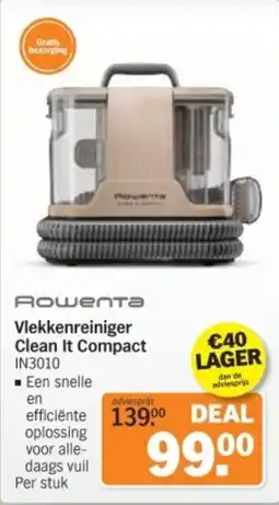Albert Heijn Rowenta Vlekkenreiniger Clean It Compact aanbieding