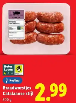 Lidl Braadworstjes Catalaanse stijl aanbieding