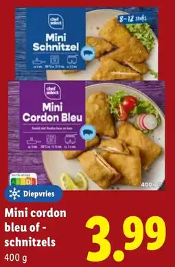 Lidl Mini cordon bleu of schnitzels aanbieding