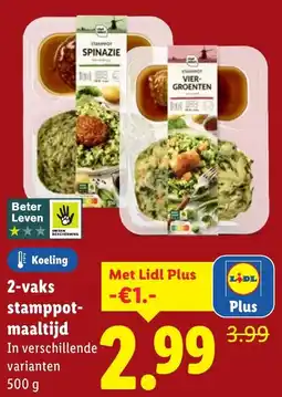 Lidl 2-vaks stamppot maaltijd aanbieding