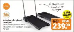 Albert Heijn Inklapbare loopband walkpad Focus Fitness Slimline iPlus aanbieding