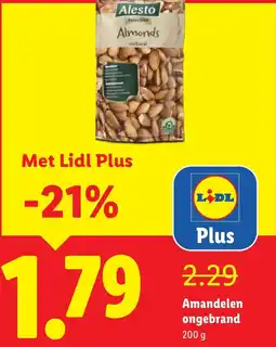 Lidl Amandelen ongebrand aanbieding