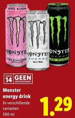 Lidl Monster energy drink aanbieding