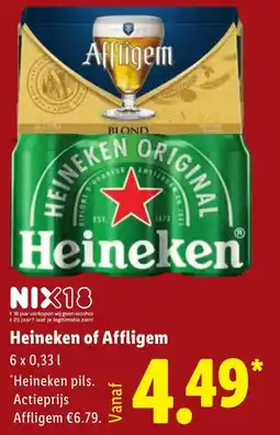 Lidl Heineken of Affligem aanbieding