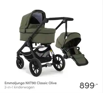 Baby & Tiener Emmaljunga NXT90 Classic Olive 2-in-1 kinderwagen aanbieding