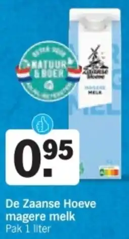 Albert Heijn De Zaanse Hoeve magere melk aanbieding