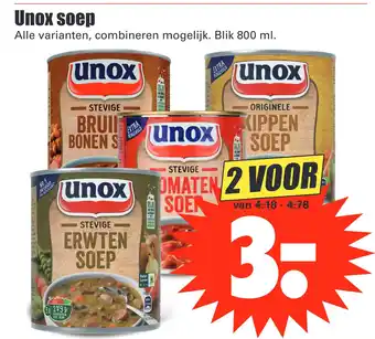 Dirk Unox soep 800ml aanbieding