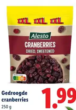 Lidl Gedroogde cranberries aanbieding