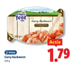 Lidl Curry bockwurst aanbieding