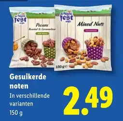 Lidl Gesuikerde noten aanbieding