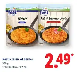 Lidl Rösti classic of berner aanbieding