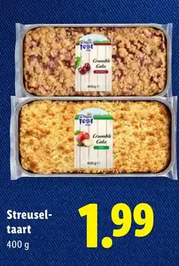 Lidl Streusel- taart aanbieding