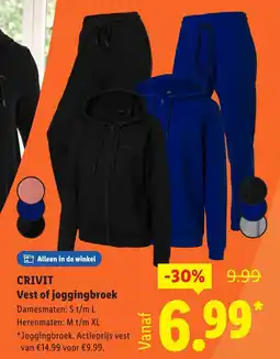 Lidl Crivit vest of joggingbroek aanbieding