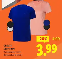 Lidl Crivit sportshirt aanbieding