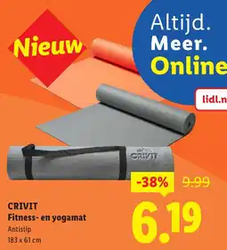 Lidl Crivit fitness en yogamat aanbieding