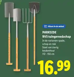 Lidl Parkside rvs tuingereedschap aanbieding