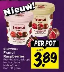 Vomar Voordeelmarkt DIEPVRIES Franui Raspberries aanbieding