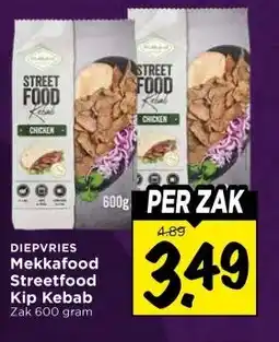 Vomar Voordeelmarkt DIEPVRIES Mekkafood Streetfood Kip Kebab aanbieding