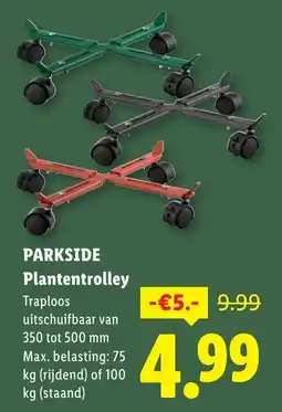 Lidl Parkside plantentrolley aanbieding