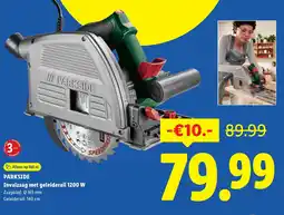 Lidl Parkside invalzaag met geleiderail 1200 w aanbieding