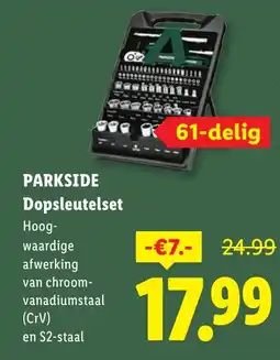 Lidl Parkside dopsleutelset aanbieding