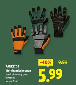 Lidl Parkside werkhandschoenen aanbieding