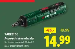 Lidl Parkside accu-schroevendraaier aanbieding