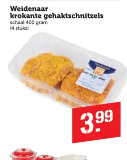 Coop Weidenaar krokante gehaktschnitzels aanbieding