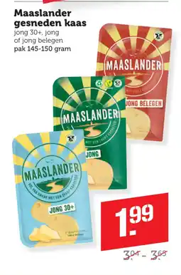 Coop Maaslander gesneden kaas aanbieding