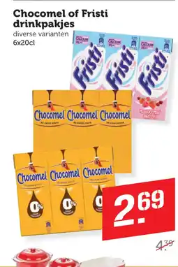 Coop Chocomel of fristi drinkpakjes aanbieding