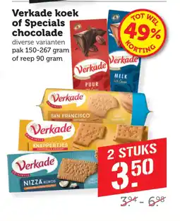 Coop Verkade koek of specials chocolade aanbieding