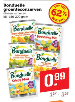 Coop Bonduelle groenteconserven aanbieding